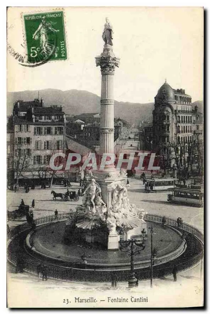 Marseille — Fontaine Cantini — Editor não identificado, n° de série 23 - Frente