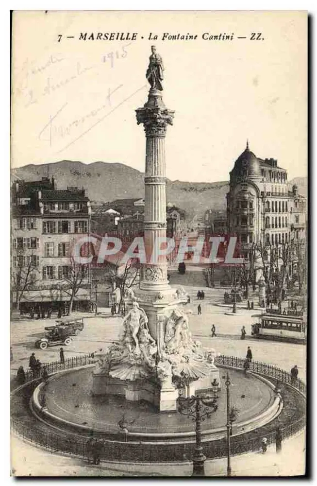 Marseille — Fontaine Cantini — Verlag ZZ. - Vorderseite