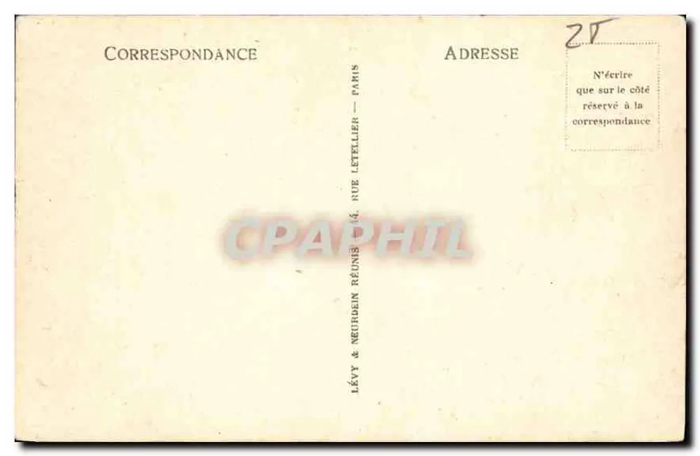 Marselha — Vista Geral — LL. — Editor Lévy & Neurdein Réunis - Verso