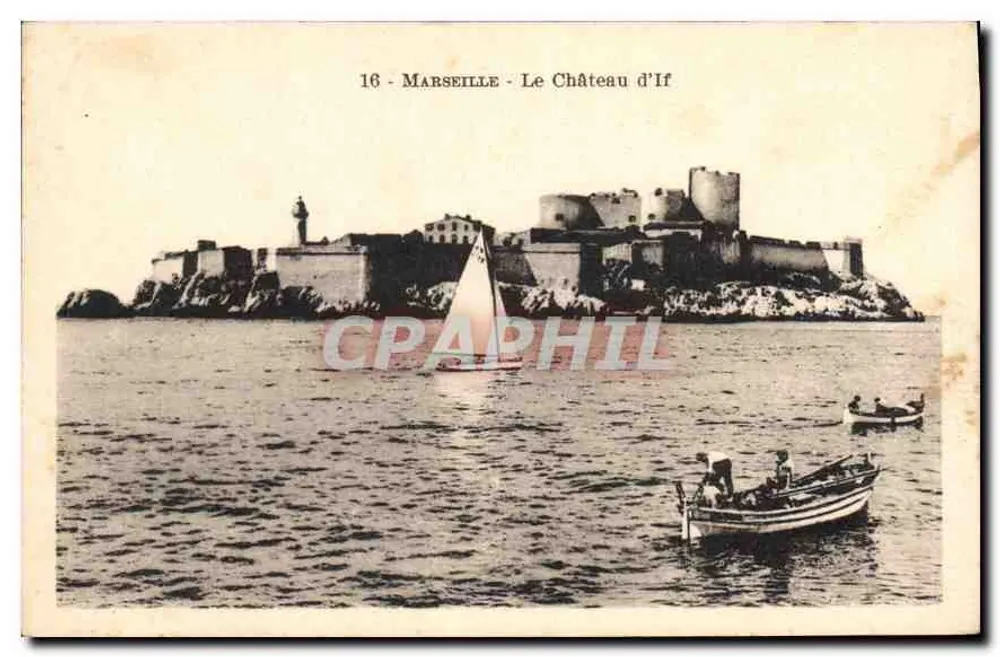 Marselha - O Castelo de If — editor La Cigogne, 18 rue Glandeves - Frente