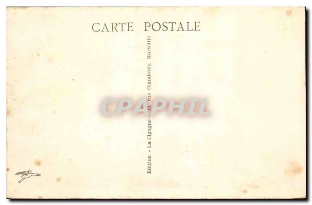 Marselha - O Castelo de If — editor La Cigogne, 18 rue Glandeves - Verso