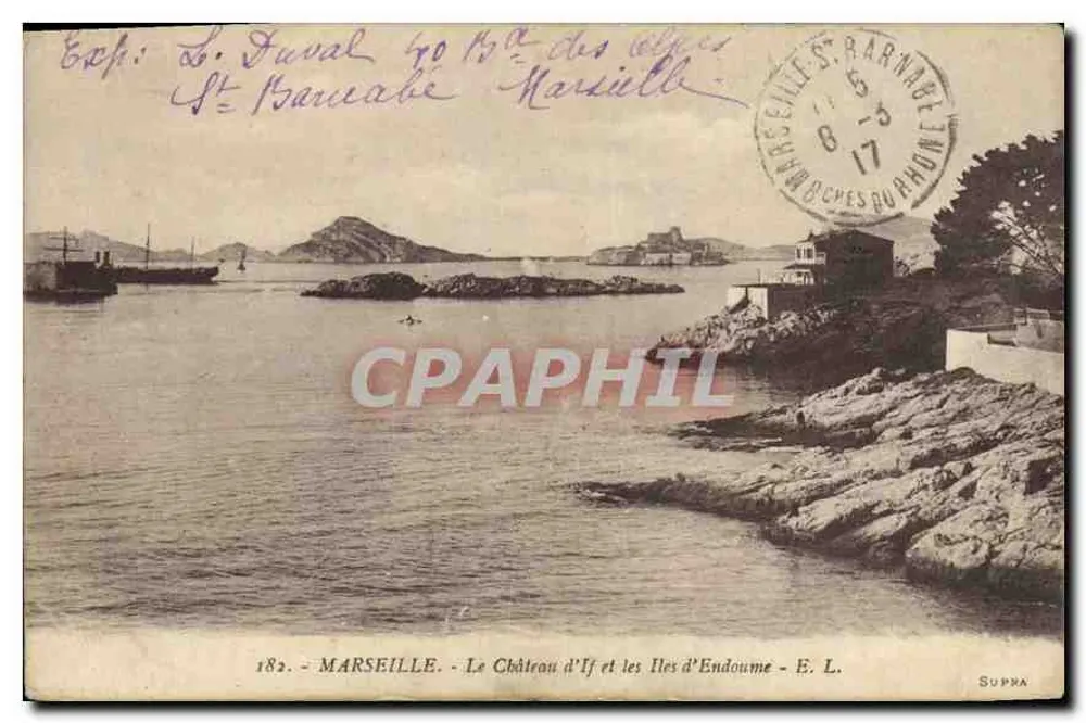 Marseille - Schloss If und die Inseln Endoume - E. L. - Vorderseite