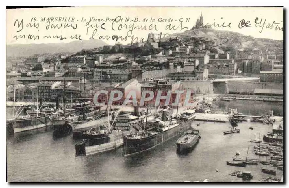 Marseille - Der Vieux-Port und N.-D. de la Garde - C.N. N°19 - Vorderseite