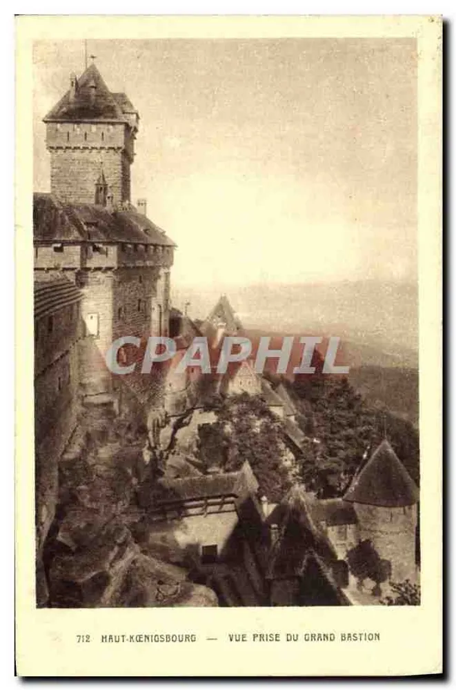Ober Koenigsbourg — Ansicht vom Großen Bastion — BRAUN & Cie, Dornach, Nr. 712 - Vorderseite