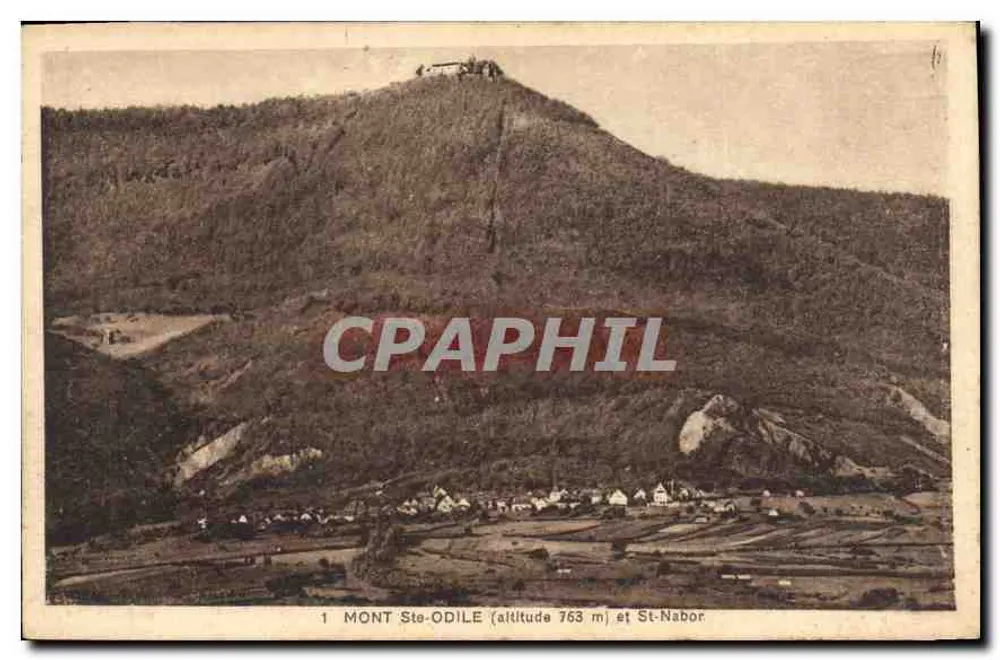 Mont Ste-Odile (altitude 763 m) e St-Nabor — editor: Musée des Arts Primitives, Strasbourg - Frente