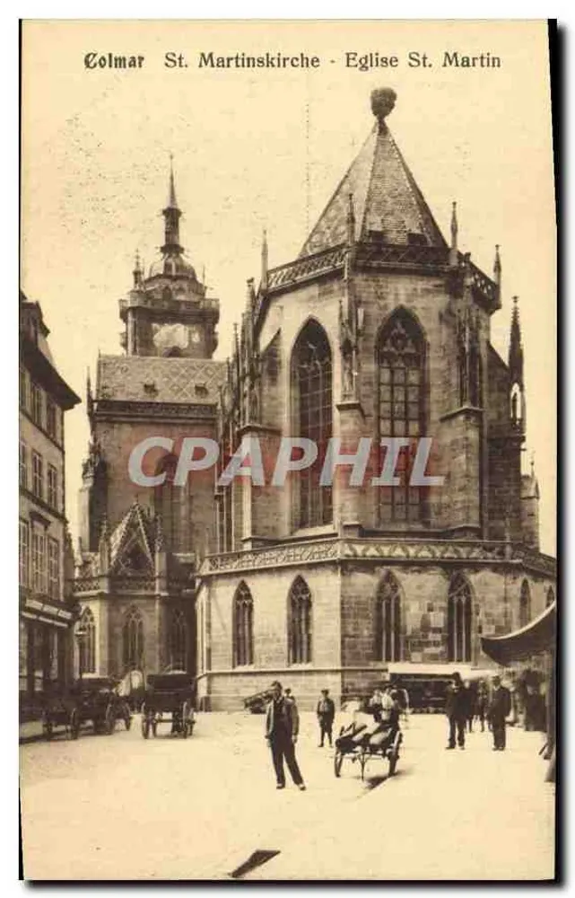 Colmar - Kirche Saint-Martin — Ansicht der Fassade und des Turms - Vorderseite