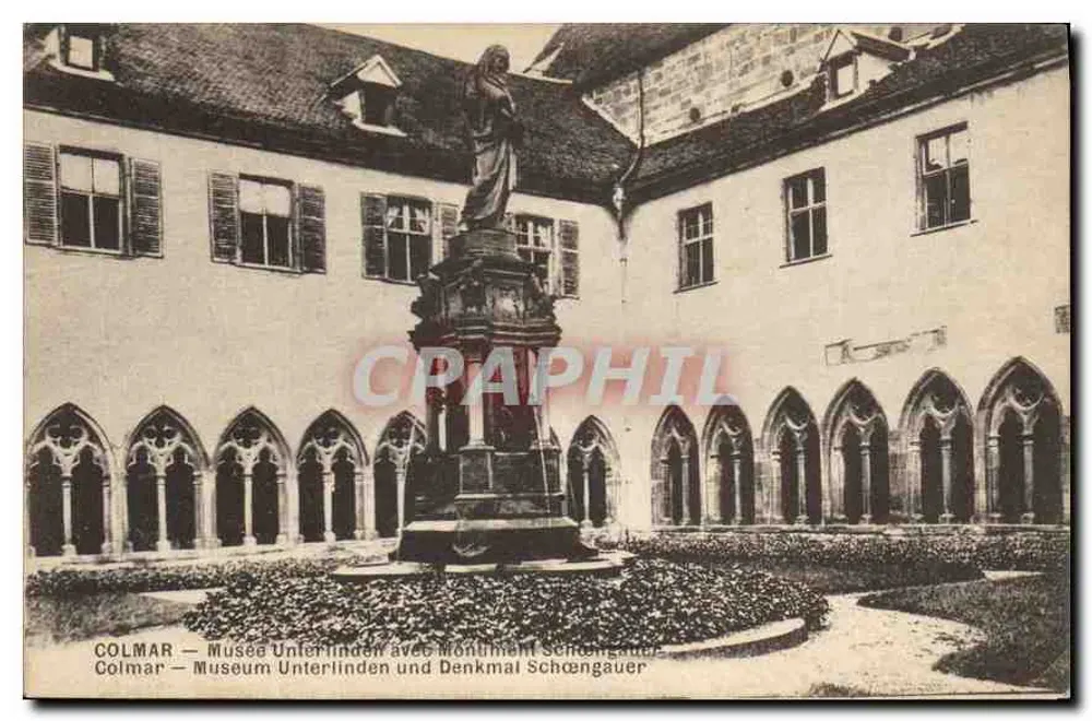 Colmar — Museu Unterlinden com Monumento Schoengauer — editor Bonne Potate, Paris - Frente