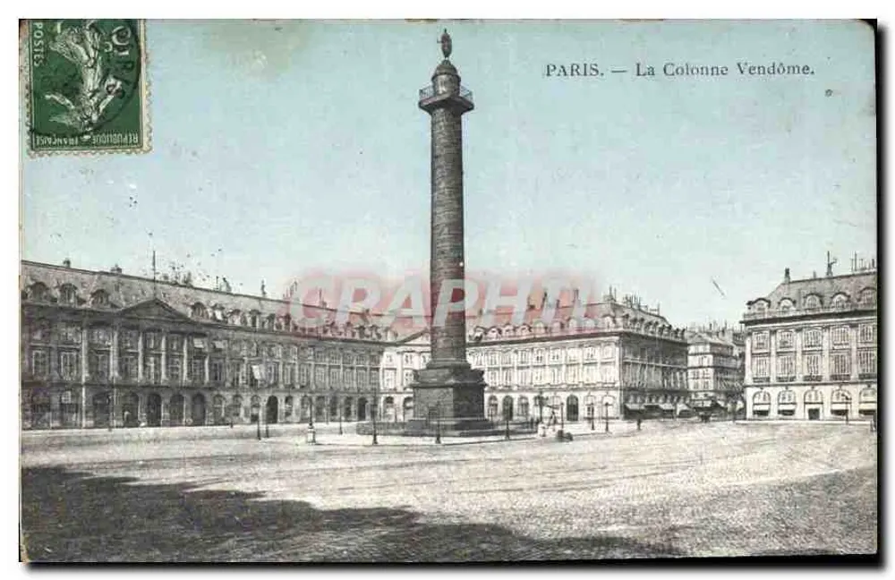 Paris — A Coluna Vendôme — Editor anônimo, número de série não visível - Frente
