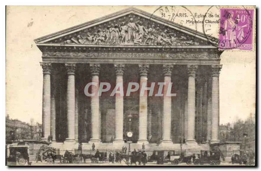 Kirche der Madeleine — Paris — Verleger und Seriennummer nicht lesbar - Vorderseite