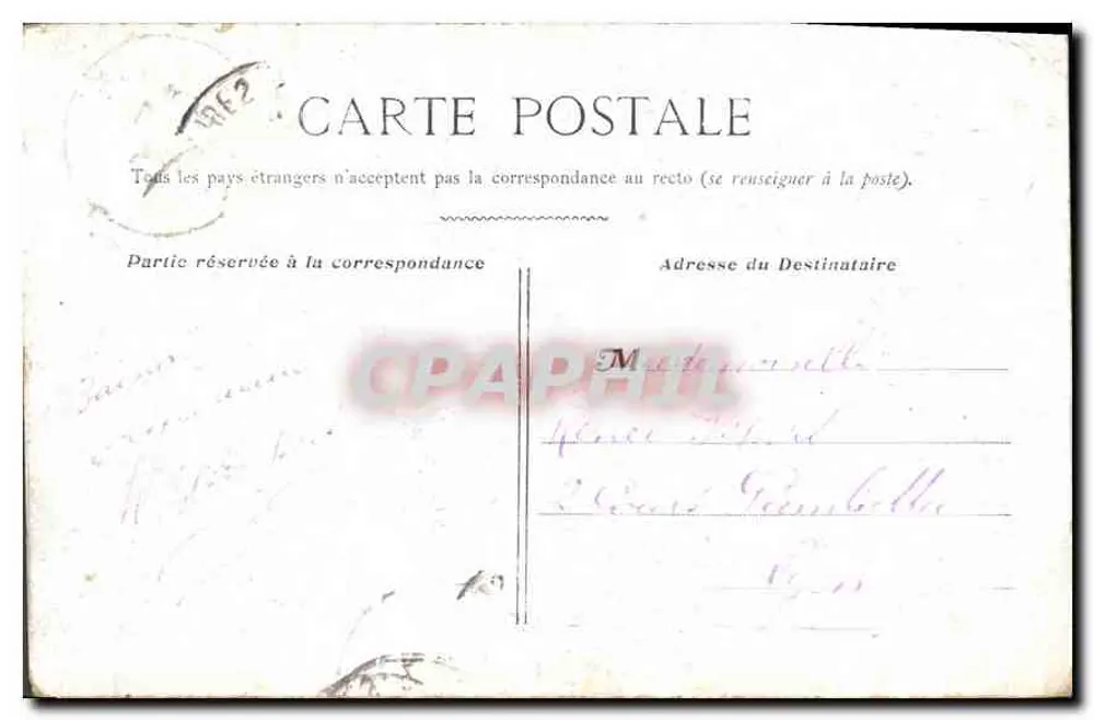 Paris — O Trocadéro — Editor não identificado - Verso