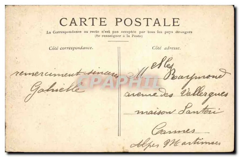Paris — A Madeleine — Editor não visível, número de série ilegível - Verso