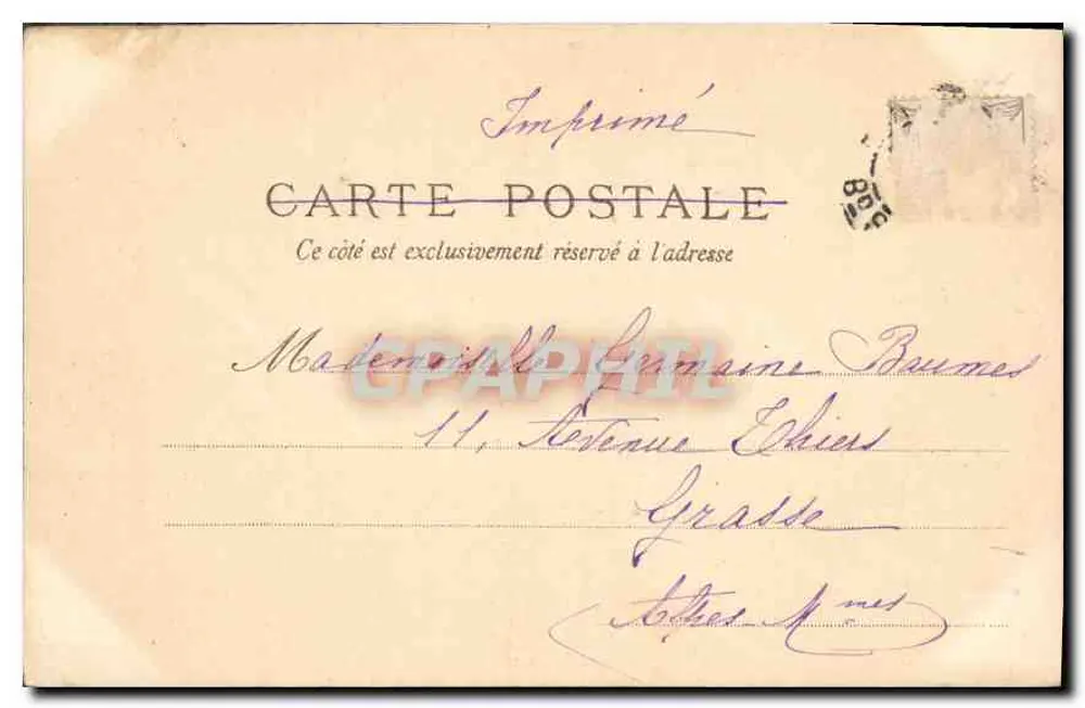 Paris — Fontaine Médicis — Marie-Louise, n°15 - Verso