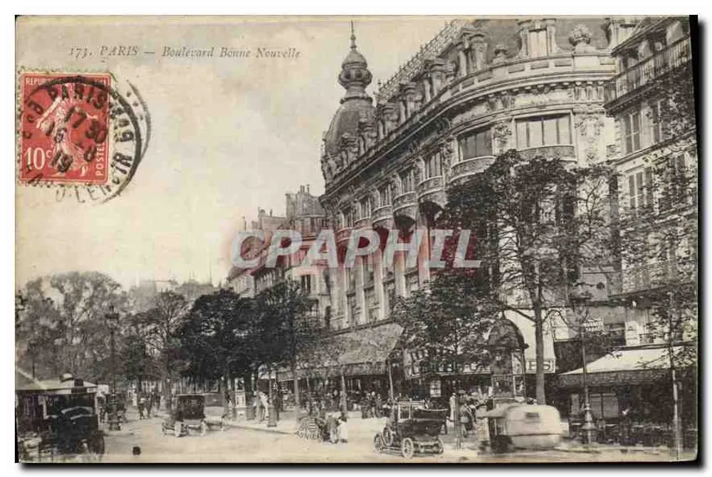 Paris — Boulevard Bonne Nouvelle — Imp. L'Abeille, 54, rue de Bondy, Paris - Frente