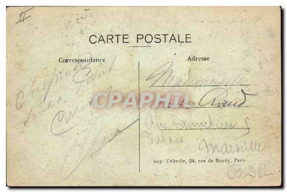 Paris — Boulevard Bonne Nouvelle — Imp. L'Abeille, 54, rue de Bondy, Paris - Verso