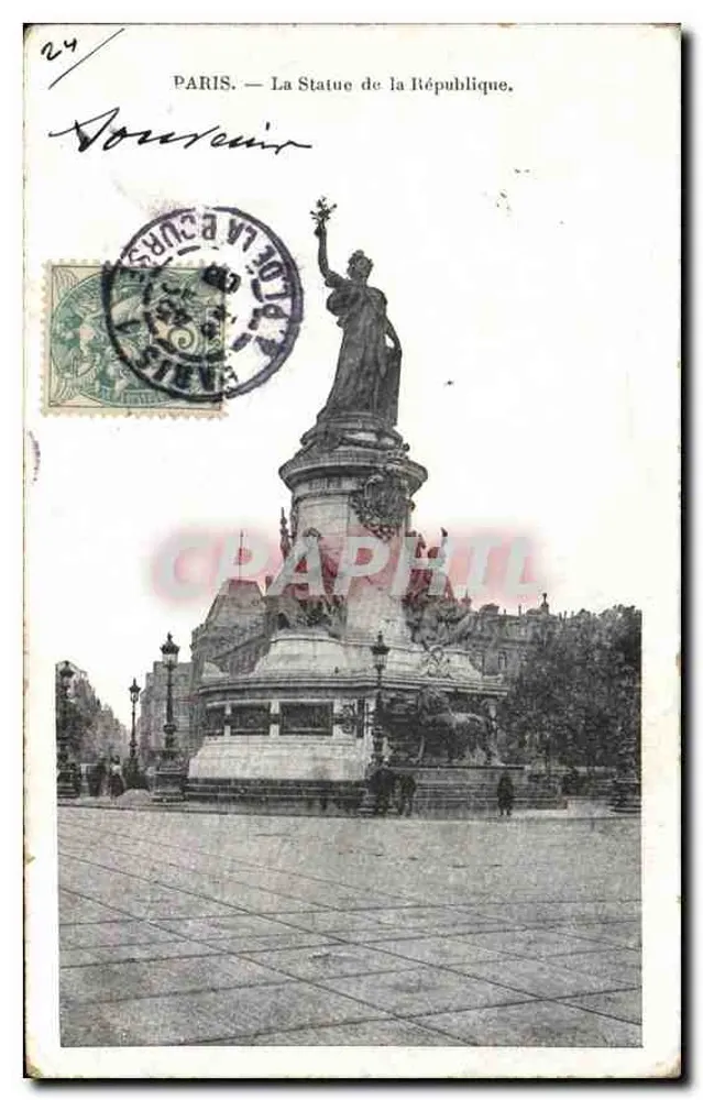 Paris — A Estátua da República — editor Vourecuir - Frente