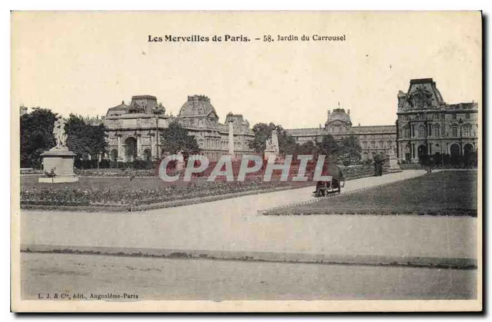 Garten des Carrousel — Paris — L.J. & Cie, Angoulême-Paris - Vorderseite