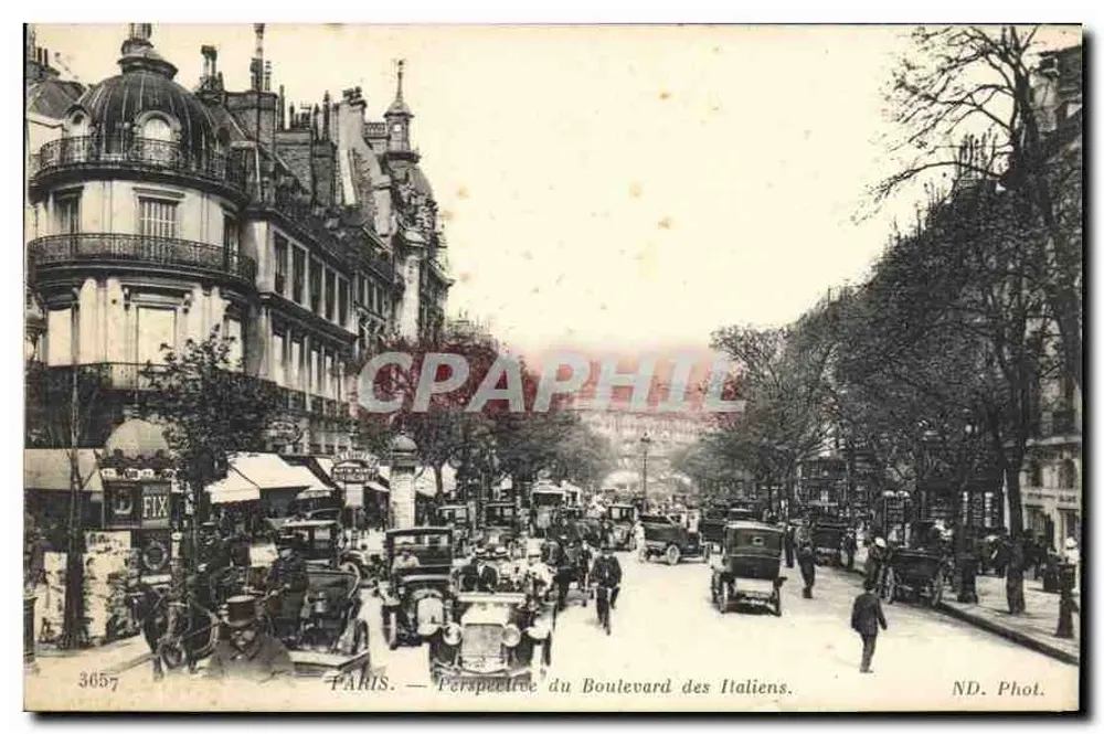 PARIS — Perspectiva do Boulevard des Italiens — ND. Fot. - Frente