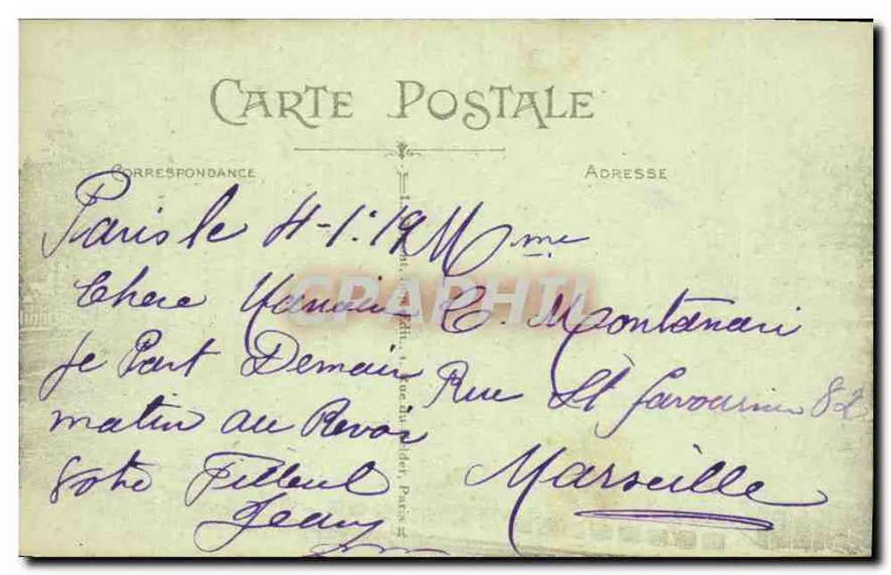 Hôtel de Ville und der Pont d'Arcole — Paris — Verlag L. D. - Rückseite
