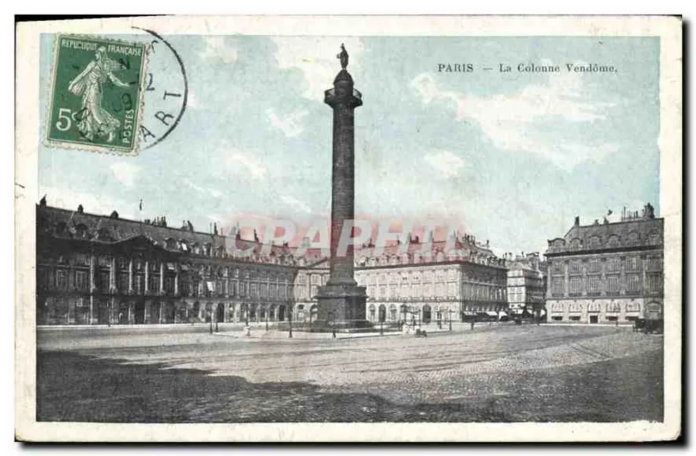 PARIS — A Coluna Vendôme — J.C. Paris - Frente