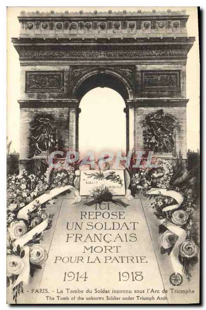 Paris - Das Grab des Unbekannten Soldaten unter dem Arc de Triomphe — Verlag L'Album Paris, n° 24 - Vorderseite
