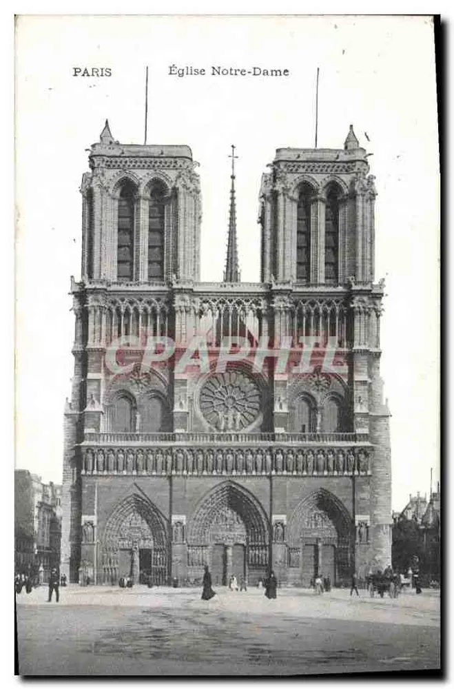 Paris — Igreja de Notre-Dame — Editor: não indicado, número de série não visível - Frente