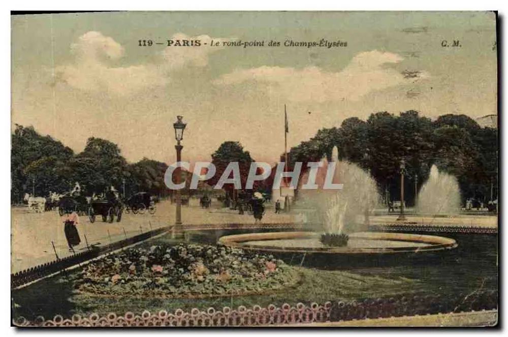 Paris - O rotonda dos Champs-Élysées — G. M., n° 119 - Frente