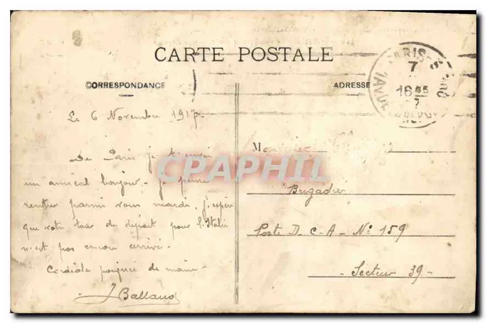 Paris - O rotonda dos Champs-Élysées — G. M., n° 119 - Verso