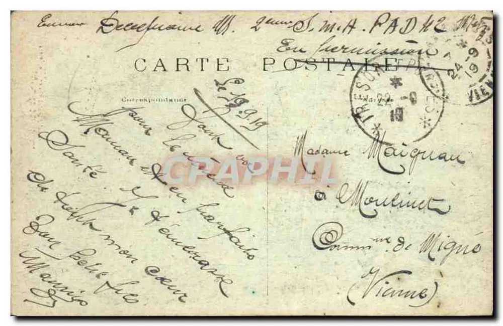 Paris — Fontaine de Médicis — J.H. n°123 - Verso