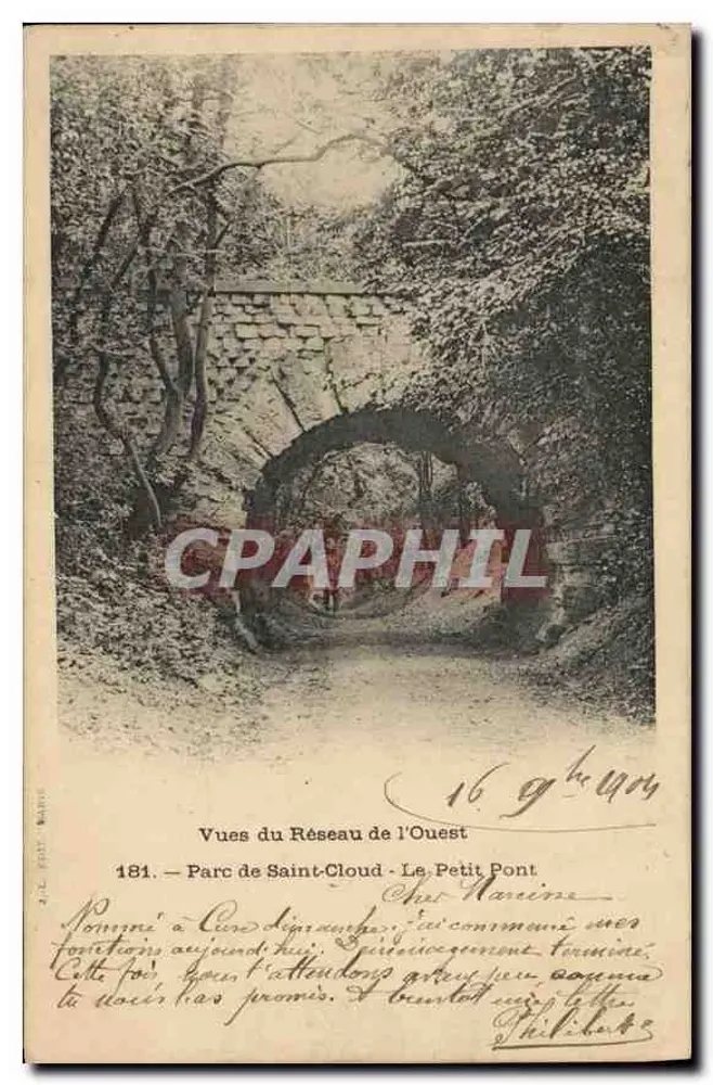 Park von Saint-Cloud — Der Kleine Brücke — Ansichten des Westnetzes Nr. 181 - Vorderseite