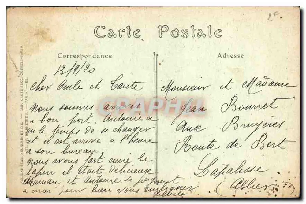 PARIS — Ansicht der Sieben Brücken, aufgenommen von Saint-Gervais — ND Hol. n° 2838 - Rückseite