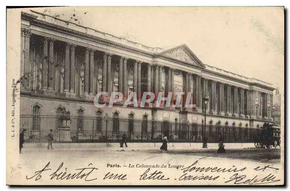 Paris — A Colunata do Louvre — L. J. & Cie, Augsbourg, Paris - Frente