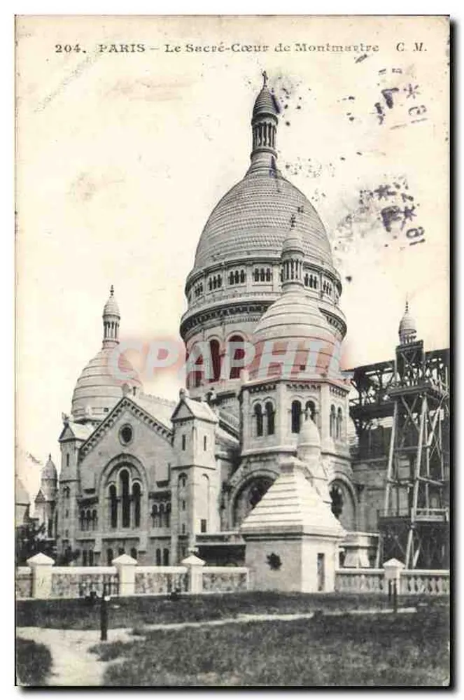 Paris — Ansicht des Sacré-Cœur von Montmartre — C.M. n°204 - Vorderseite