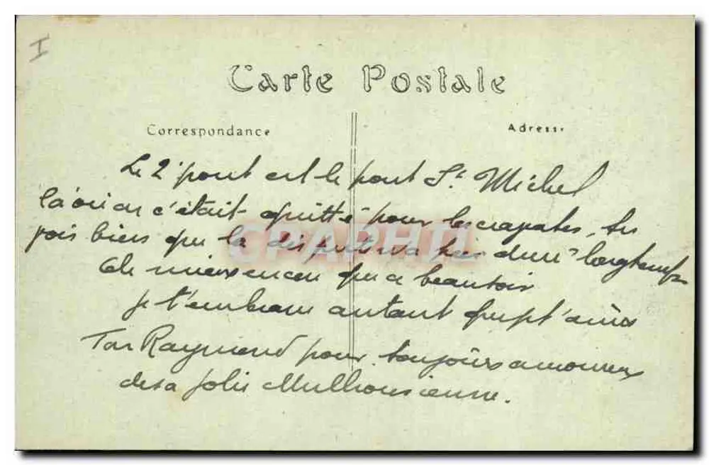 Paris — Panorama der Cité, Ansicht vom Louvre — Nr. 53 - Rückseite