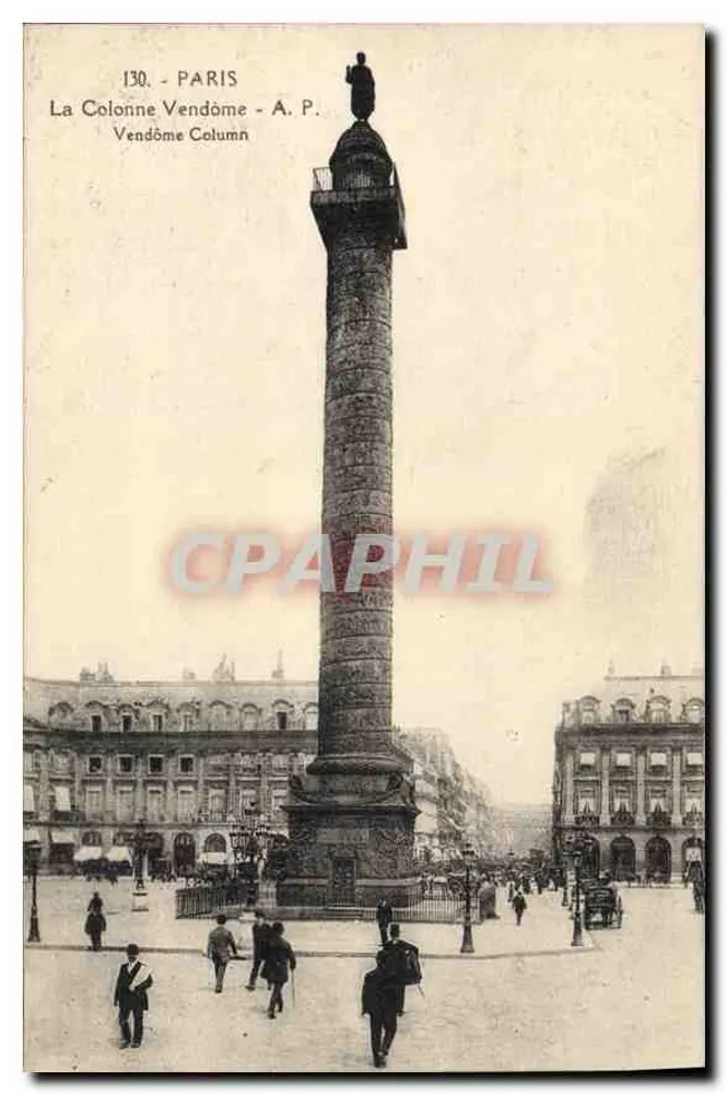 Paris - A Coluna Vendôme - A.P. - N°130 - Frente