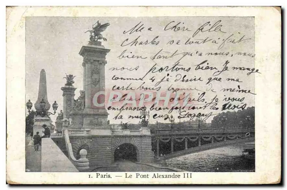 Paris — O Ponte Alexandre III — Editor: Coleção do Petit Parisien - Frente