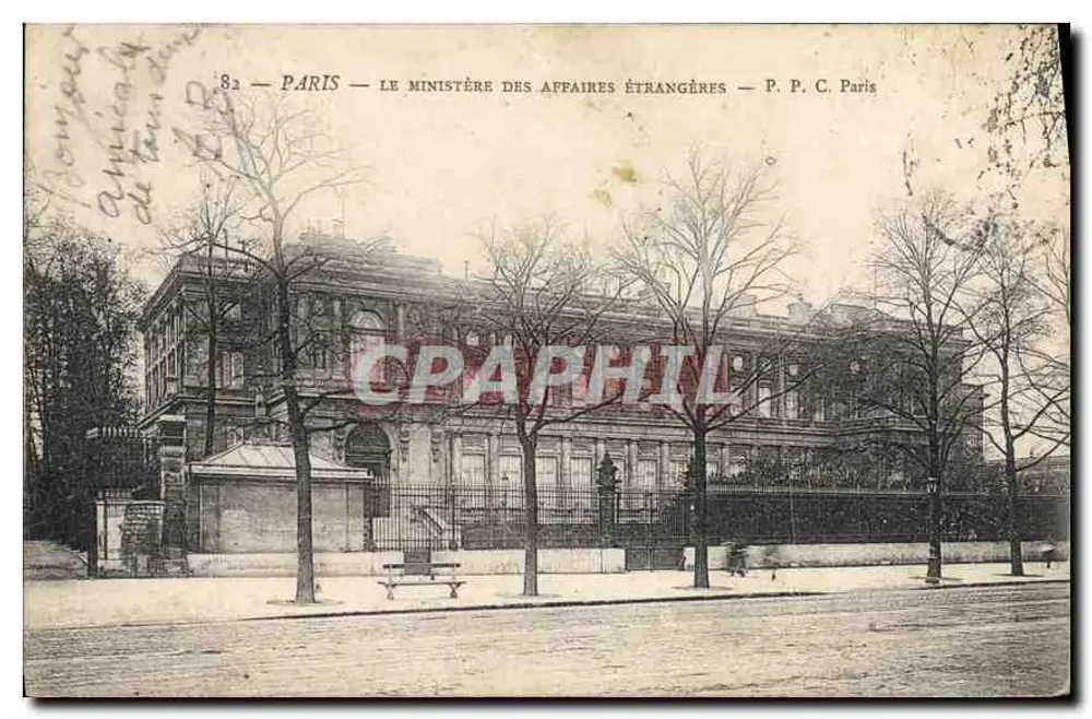 Paris — Das Außenministerium — P. P. C. Paris - Vorderseite