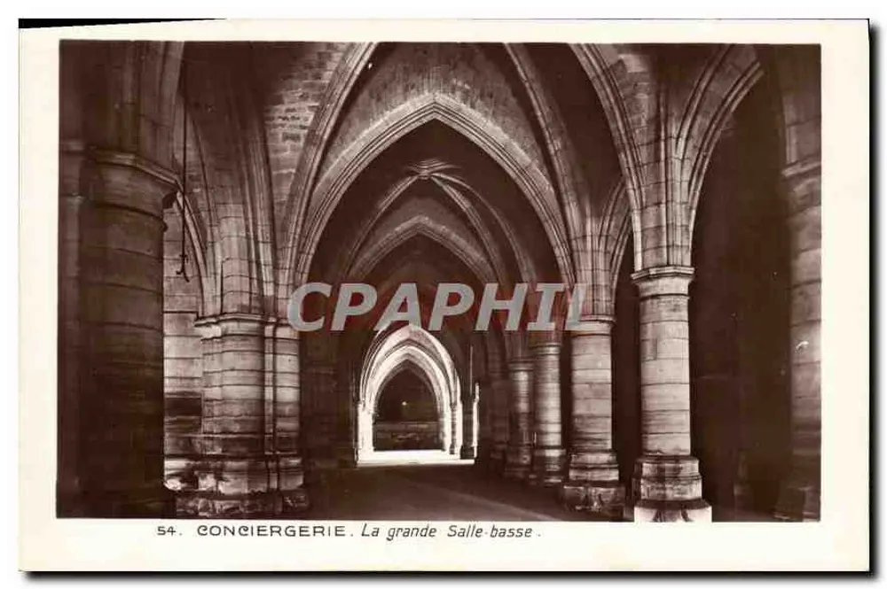 Conciergerie. A grande Sala baixa — Edição dos Monumentos Históricos no Grand Palais, Paris - Frente