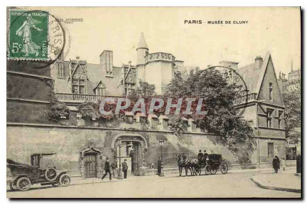 Paris - Museu de Cluny — vista da entrada e do edifício — editor LEBRANGER - Frente