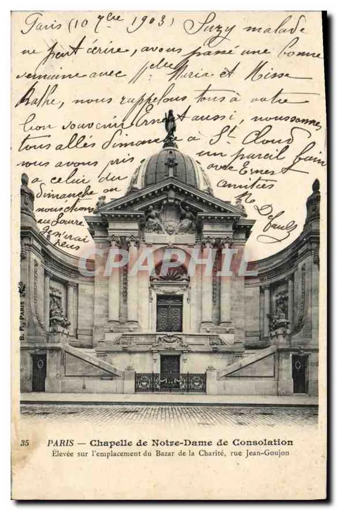 Paris — Capela de Nossa Senhora da Consolação — Editor Br. Fr. Paris, n° 35 - Frente