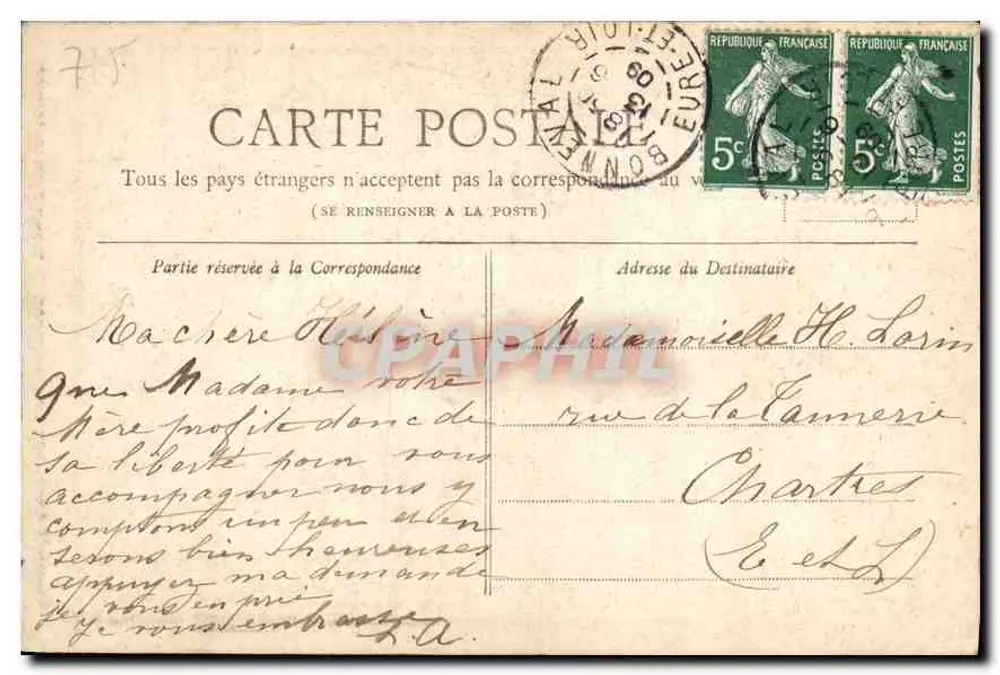 Paris — A Igreja da Trindade — Coleção Petit Journal - Verso