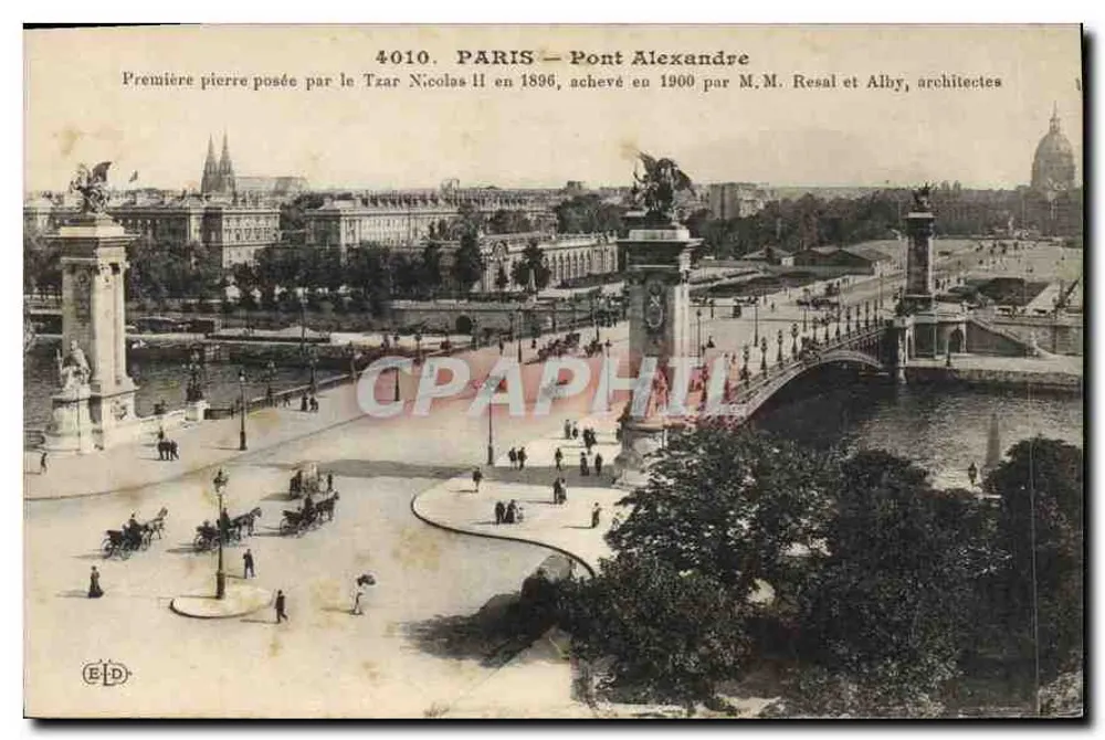 Paris — Ponte Alexandre — Editor E.D. n°4010 - Frente
