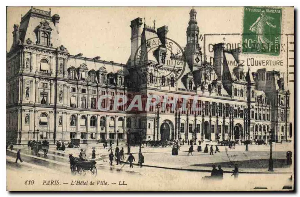 PARIS — A Hôtel de Ville — LL. — Editora LL, n° 19 - Frente