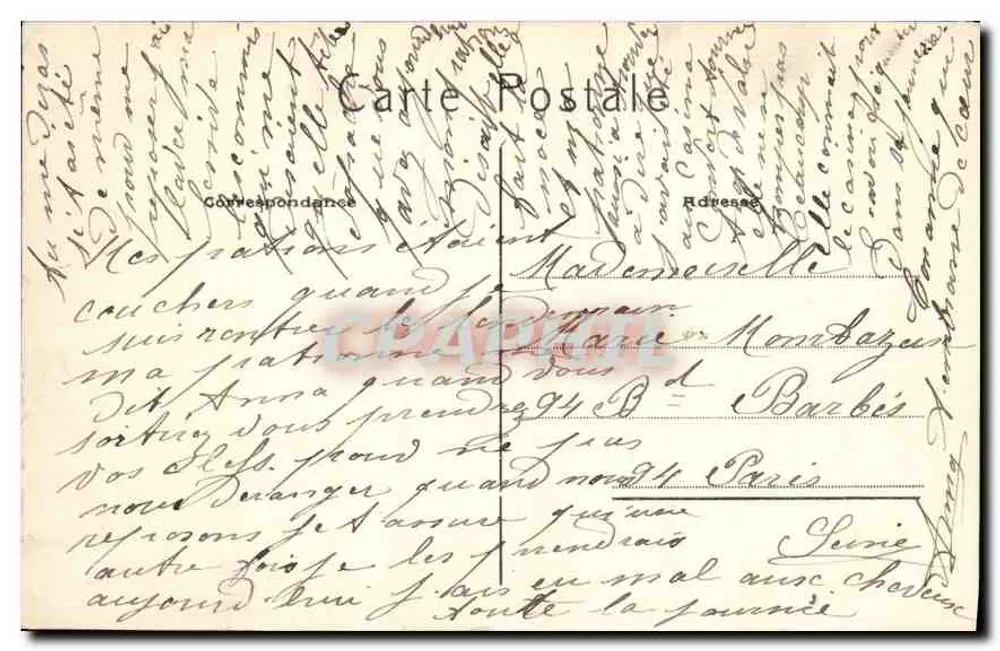 Paris — Die Madeleine von der Place de la Concorde aus gesehen — P.A. n°164 - Rückseite