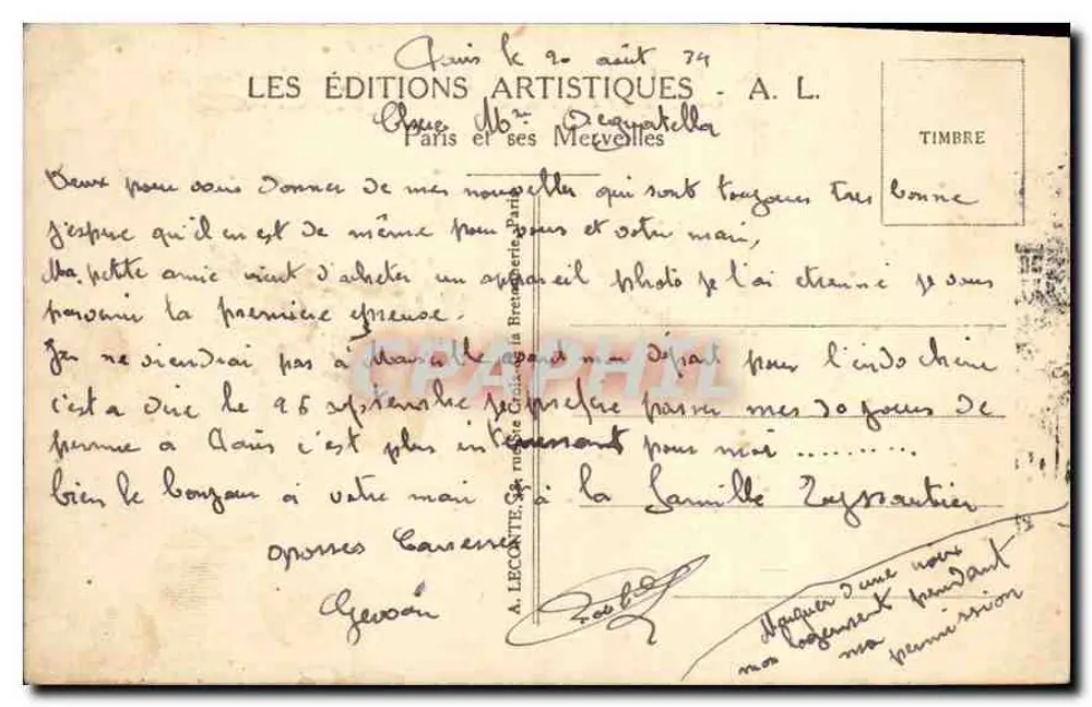 Paris - Ansicht der Place Clichy vom Boulevard des Batignolles - A. L. - Rückseite