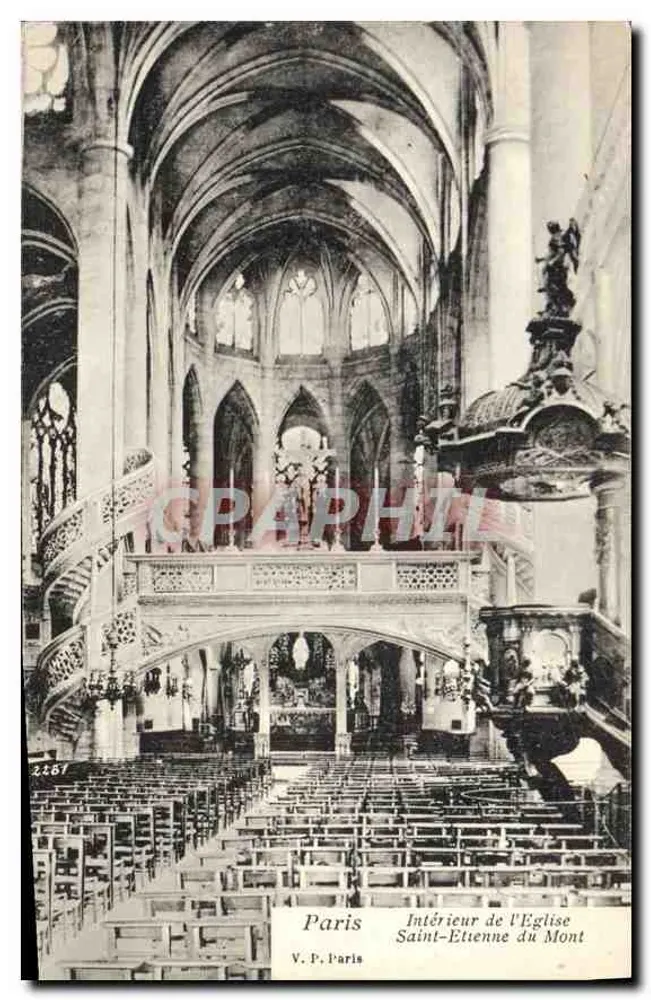 Innenansicht der Kirche Saint-Etienne du Mont — Paris — V.P. Paris, n° 2287 - Vorderseite