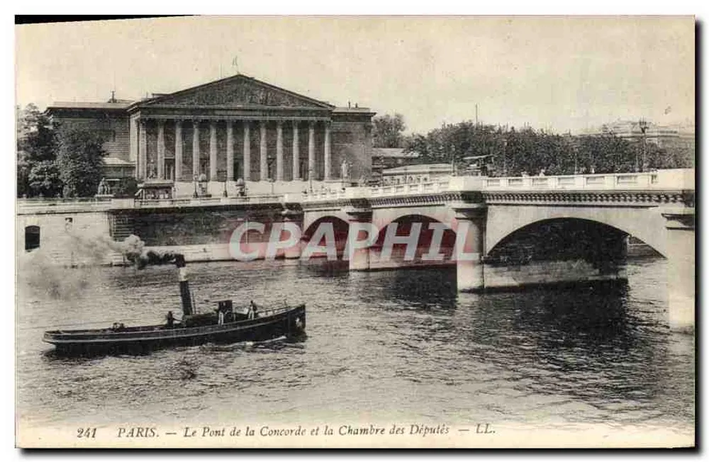Paris — Le Pont de la Concorde und die Chambre des Députés — LL. n° 241 - Vorderseite