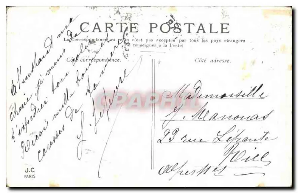 Paris — A Coluna Vendôme — J.C. Paris - Verso