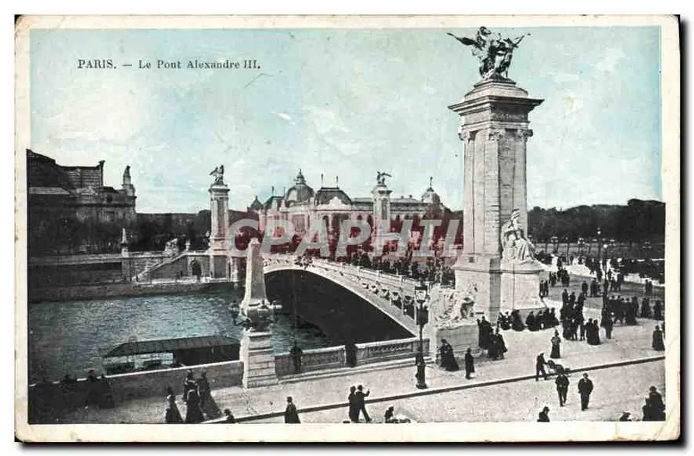 Paris — O Pont Alexandre III — Editor não identificado, número de série não visível - Frente