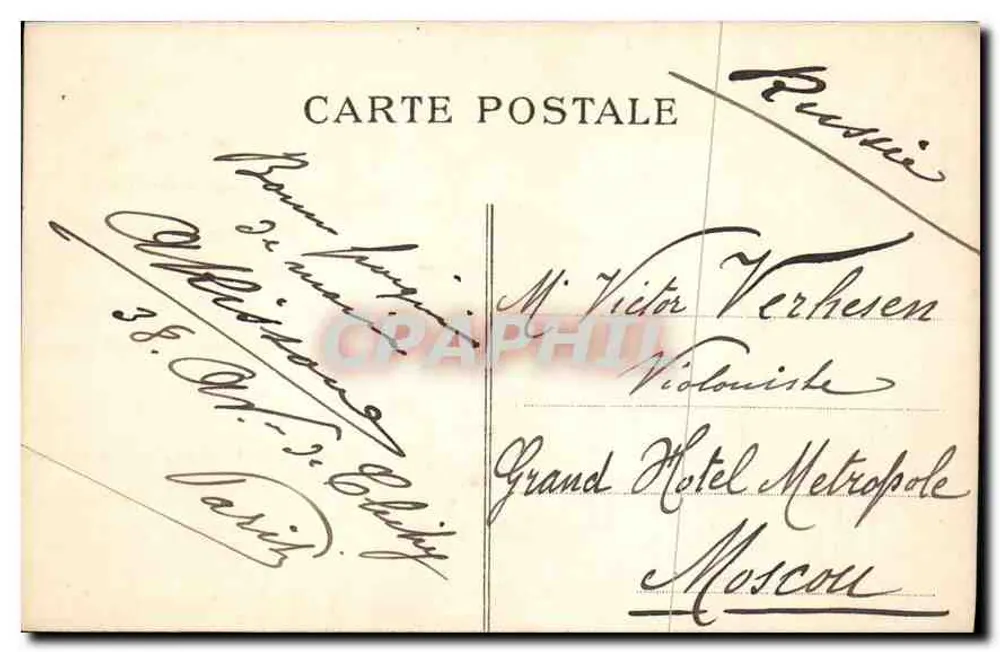 Paris - Câmara dos Deputados — C.L.C. n°354 - Verso