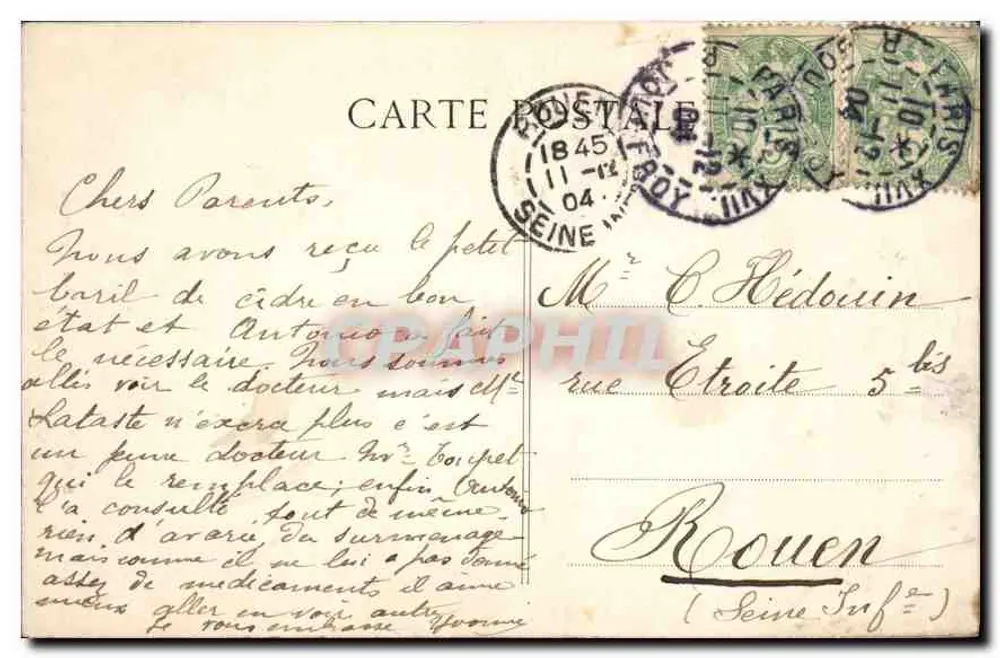 Paris — Jardin des Tuileries — Quand même! C. L. C. - Rückseite